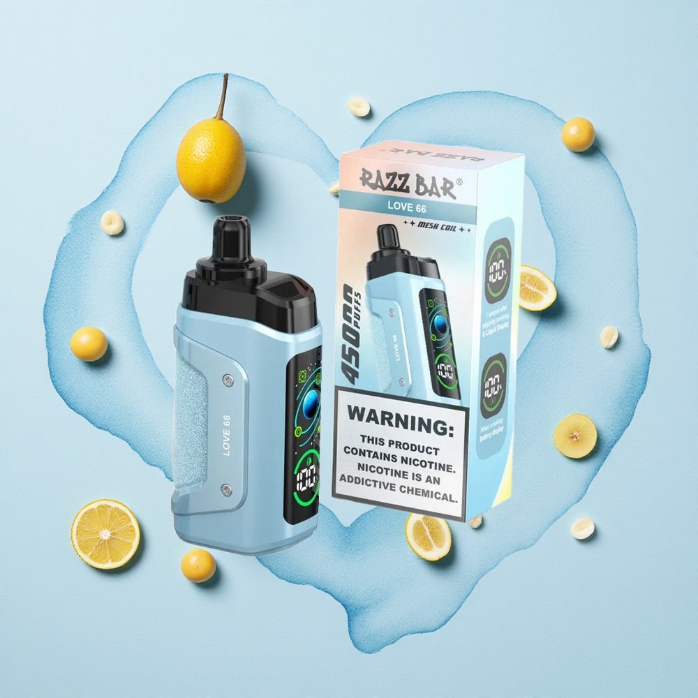 Razz Bar 45000 Puffs Mesh Coil Love 66 Rechargeable