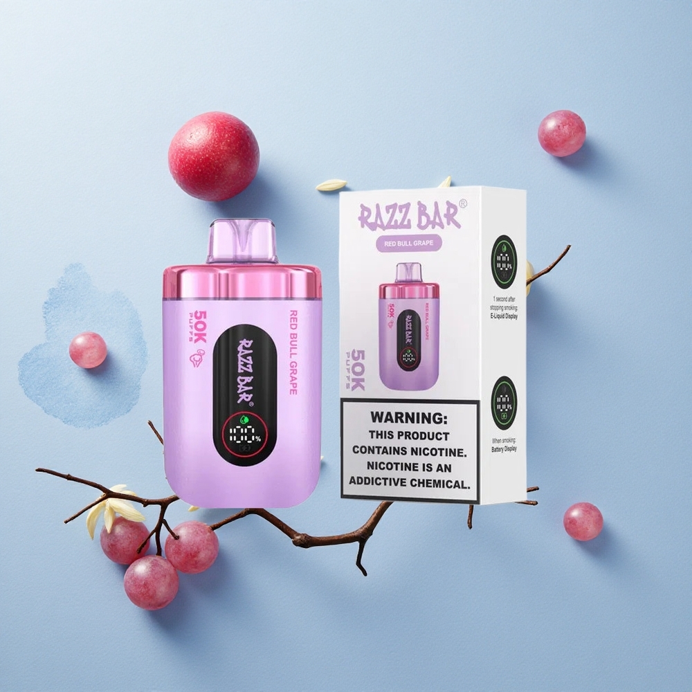 Razz Bar 50K Puffs Grape Mesh Rechargeable 2%