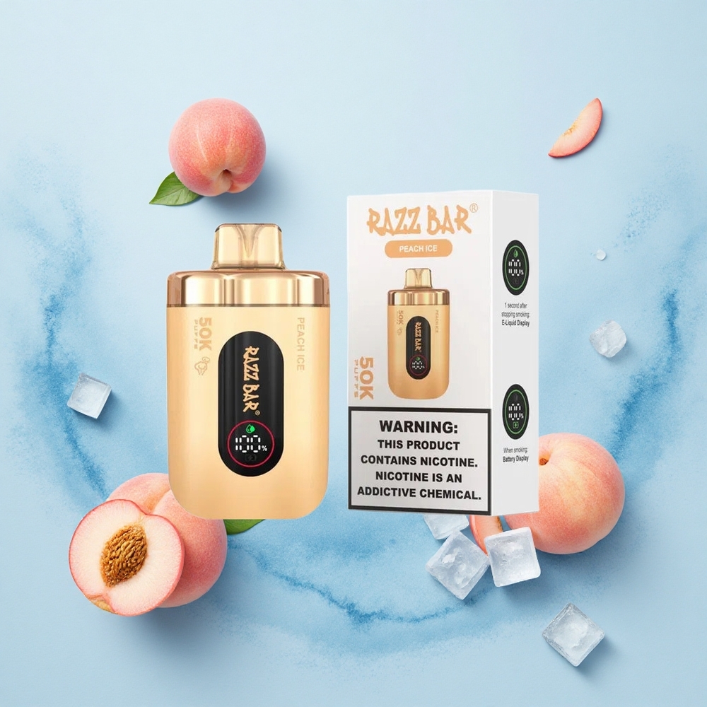 Razz Bar 50K Puffs Peach Ice Rechargeable Mesh 2%
