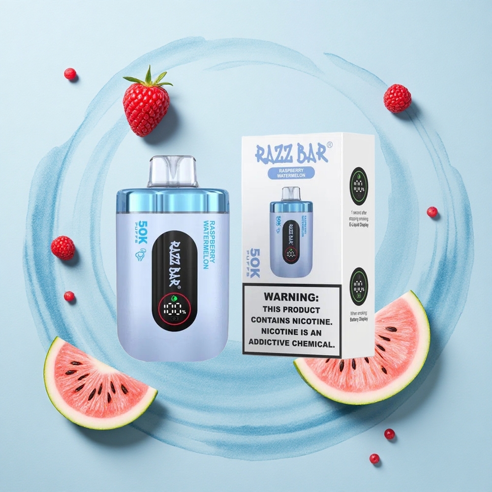 Razz Bar 50K Puffs Raspberry Watermelon Mesh Rechargeable 2%