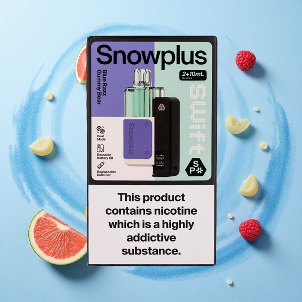Snowplus Swift 5000 Puffs Blue Razz Gummy Bear Dual Mesh 1000mAh